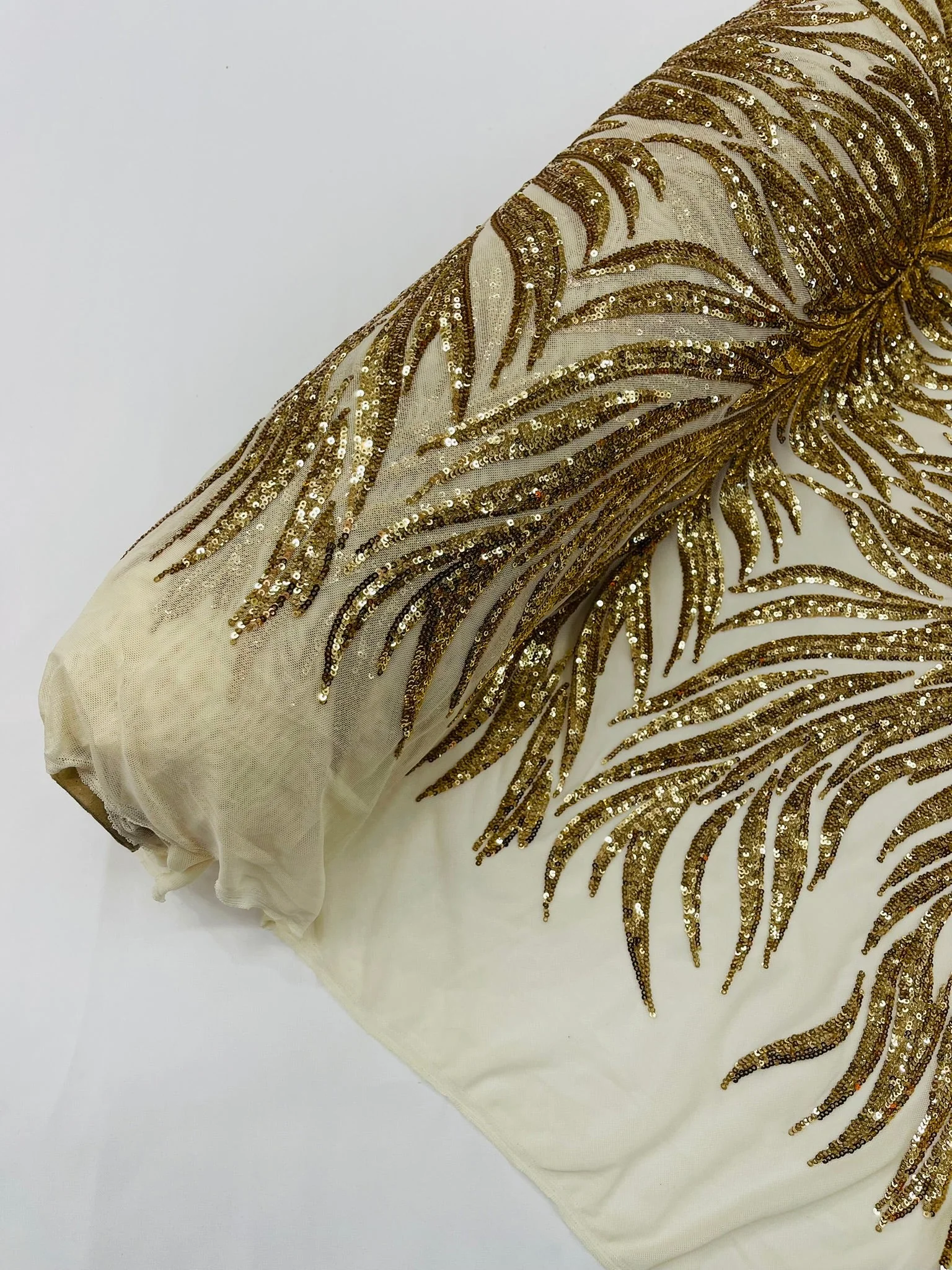 Phoenix Feather Sequin Stretch Mesh Fabric / Sold by the Yard - Image 17