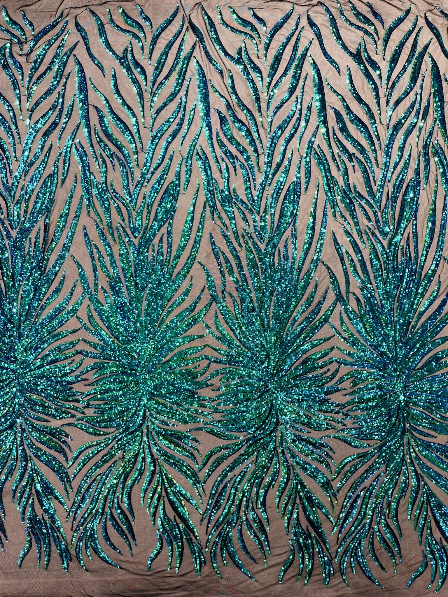 Phoenix Feather Sequin Stretch Mesh Fabric / Sold by the Yard - Image 18