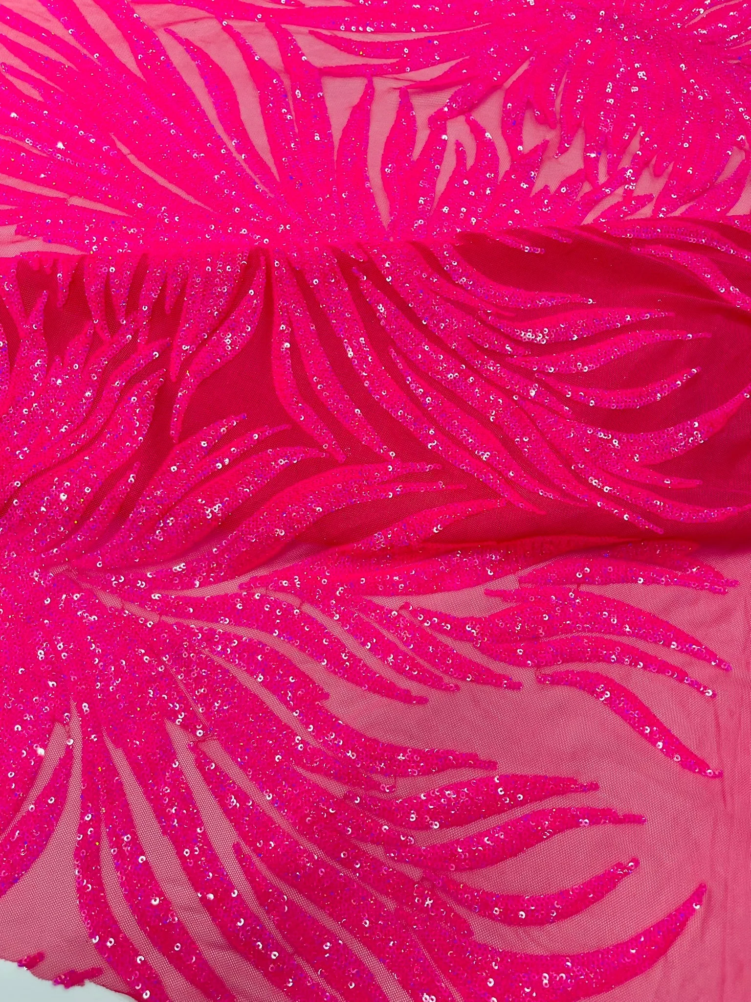 Phoenix Feather Sequin Stretch Mesh Fabric / Sold by the Yard - Image 21