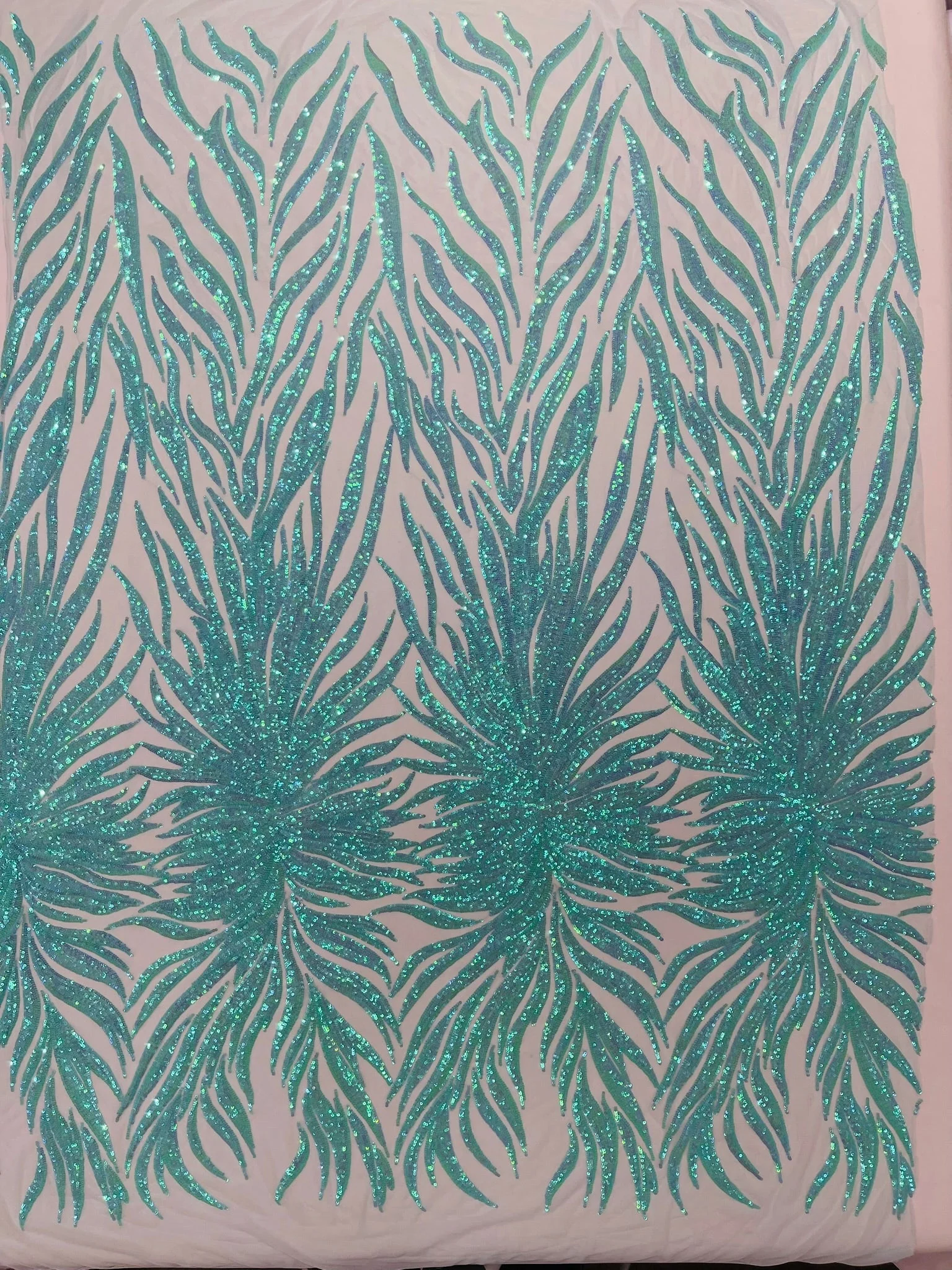 Phoenix Feather Sequin Stretch Mesh Fabric / Sold by the Yard - Image 24