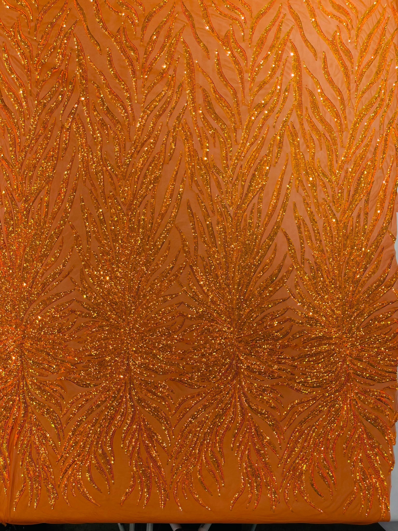 Phoenix Feather Sequin Stretch Mesh Fabric / Sold by the Yard - Image 26