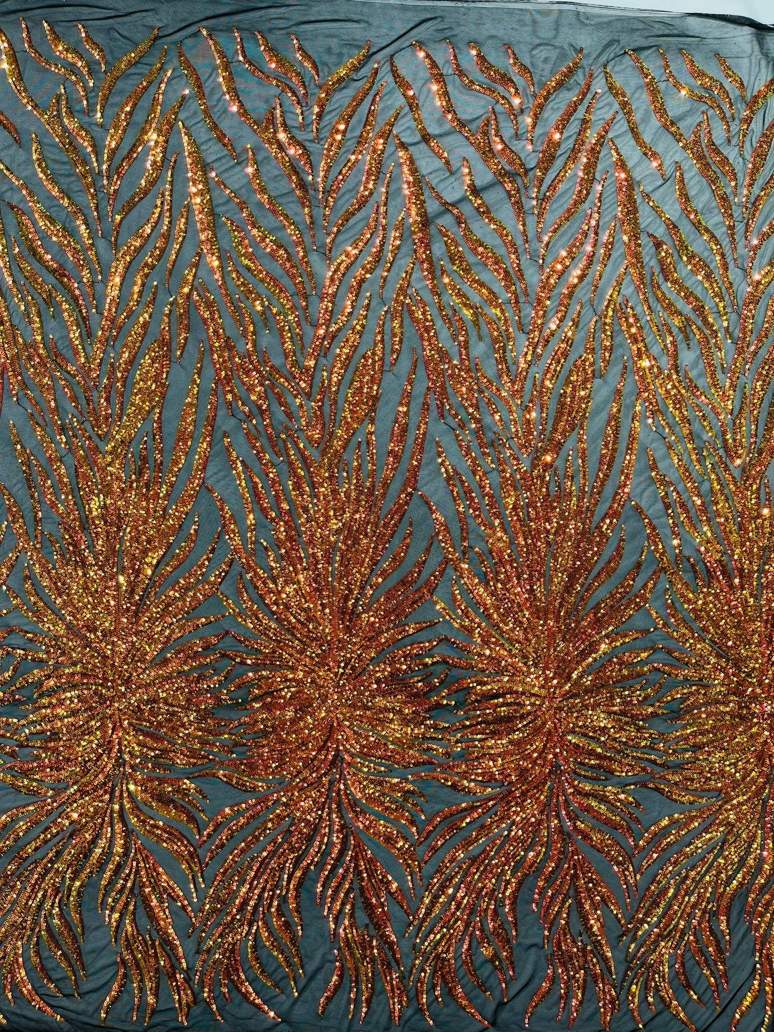 Phoenix Feather Sequin Stretch Mesh Fabric / Sold by the Yard - Image 28