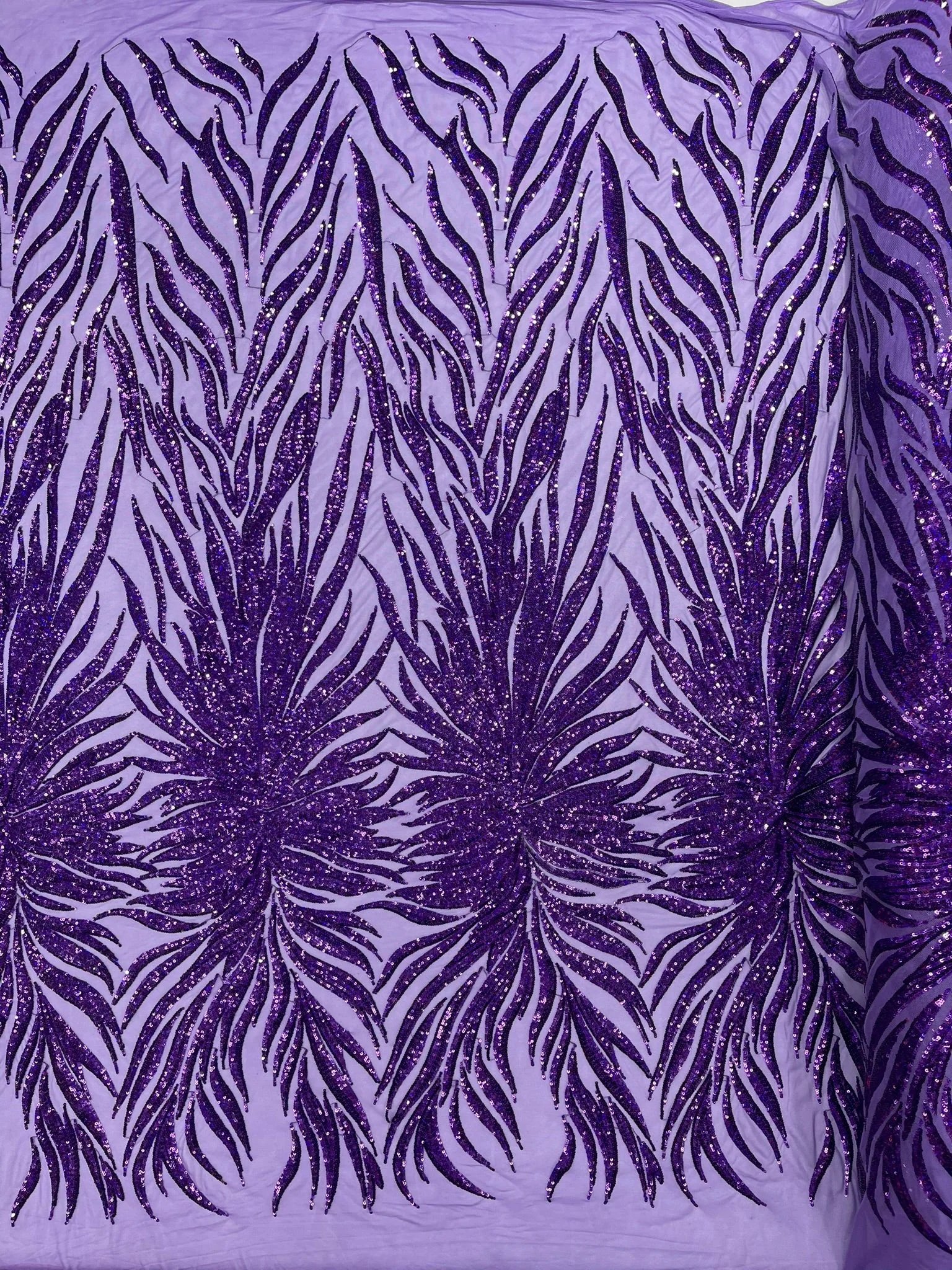 Phoenix Feather Sequin Stretch Mesh Fabric / Sold by the Yard - Image 30