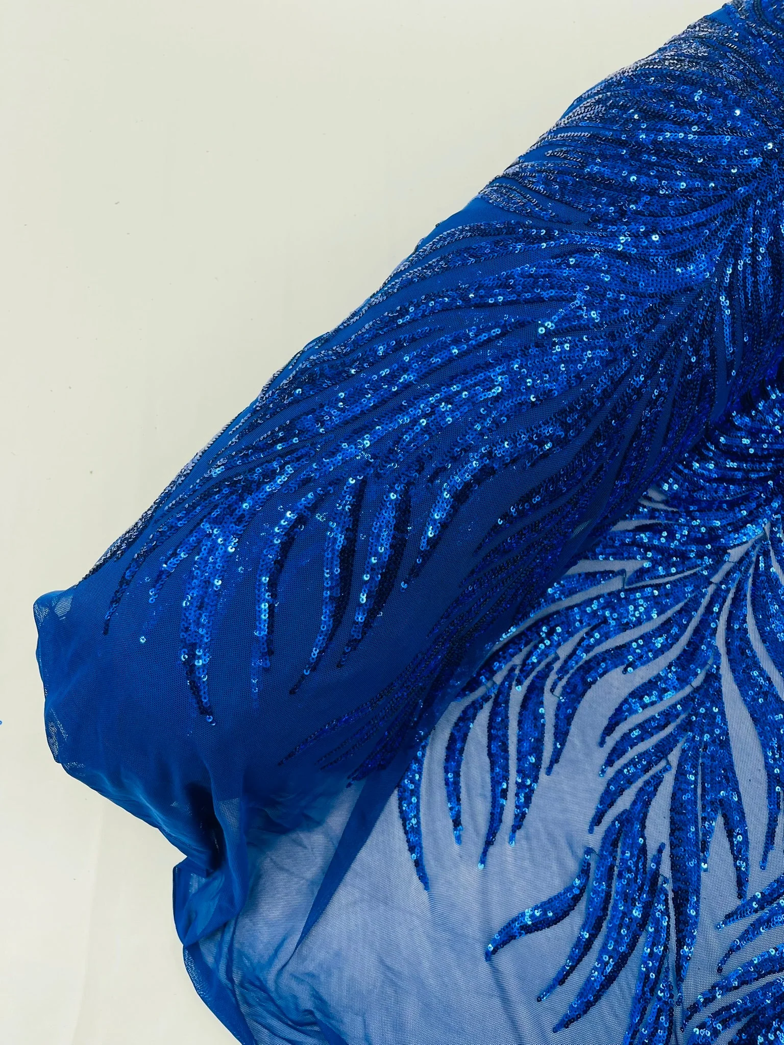 Phoenix Feather Sequin Stretch Mesh Fabric / Sold by the Yard - Image 37
