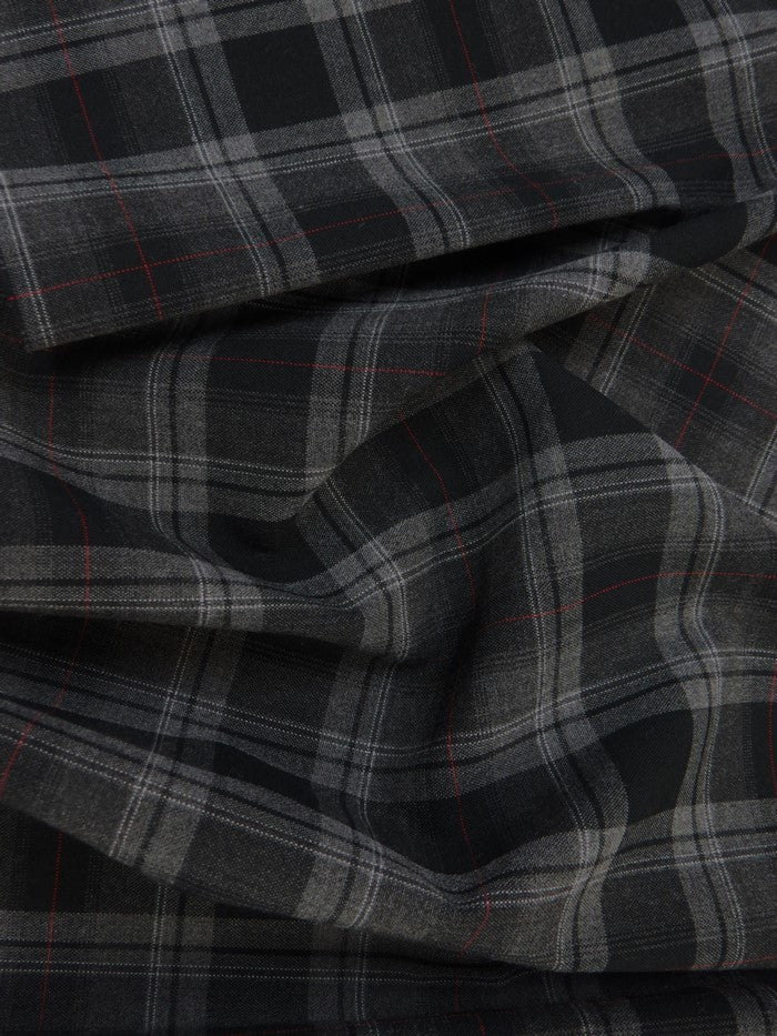 Plaid Stretch Shirting Fabric - Image 2