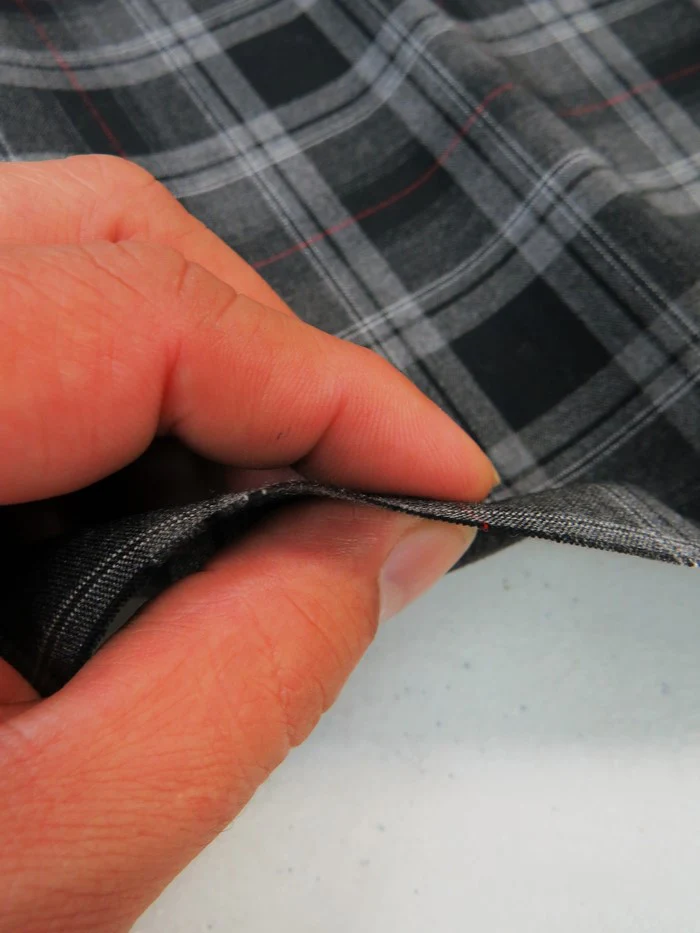 Plaid Stretch Shirting Fabric - Image 4