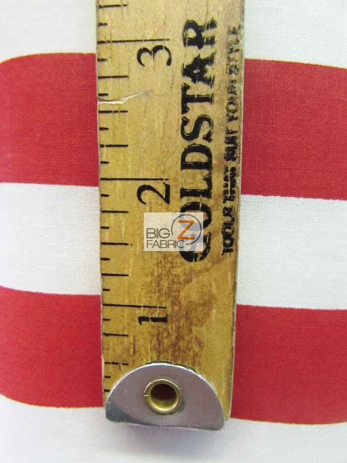 Poly Cotton 1 Inch Stripe Fabric / Lime/White / 50 Yard Bolt - Image 2