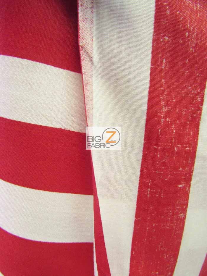 Poly Cotton 1/2 Inch Stripe Fabric / Black/Red / 50 Yard Bolt - Image 2