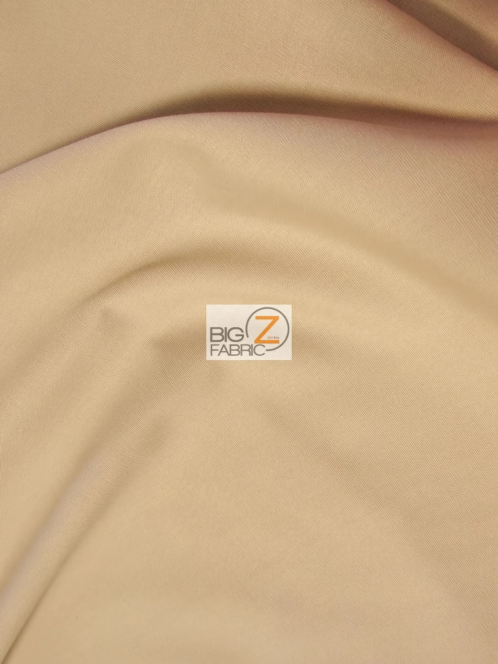 Poly Cotton Fabric Solid Heavyweight Uniform / Sand / Sold By The Yard