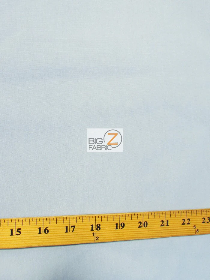 Poly Cotton Fabric Solid Heavyweight Uniform / Silver / Sold By The Yard - Image 2