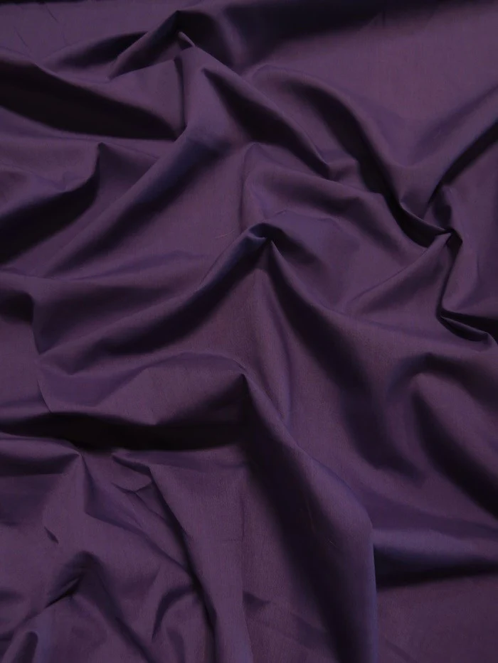 Poly Cotton Solid Fabric 58"/60" Width / Eggplant / Sold By The Yard