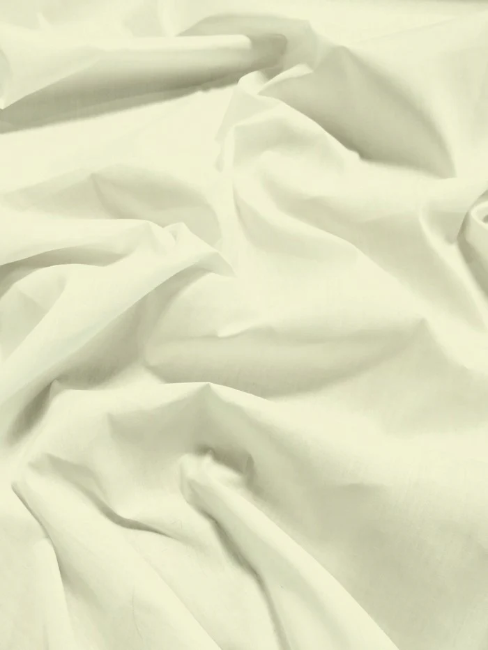 Poly Cotton Solid Fabric / Ivory / 100 Yard Bolt