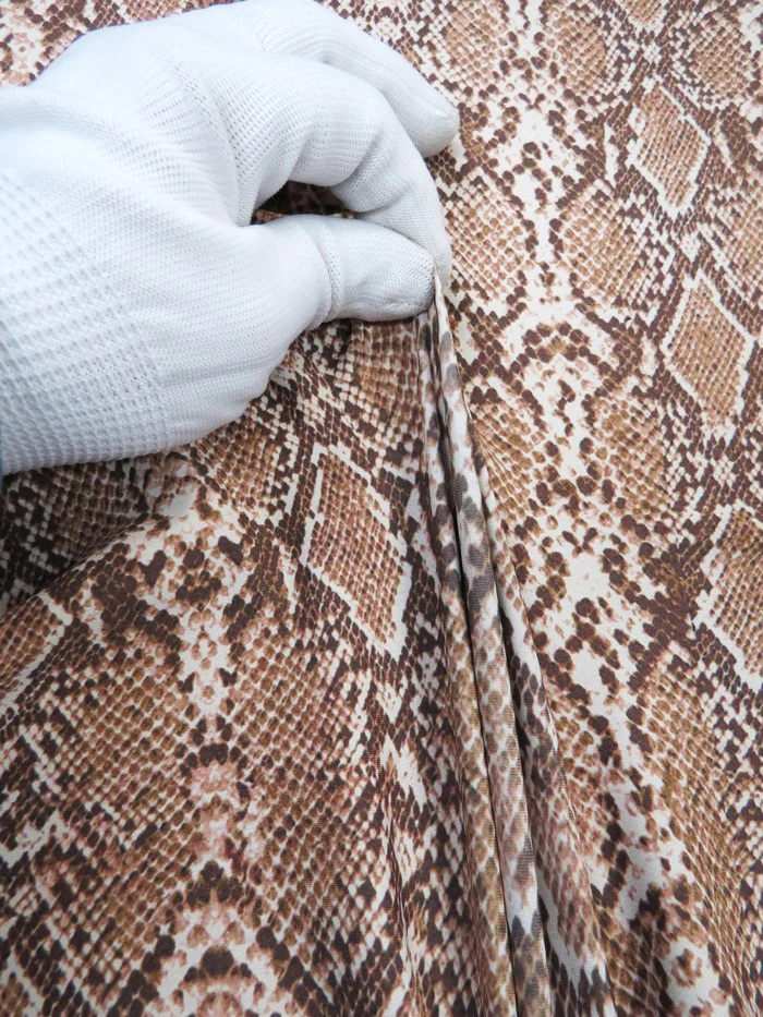 PRINTED SPANDEX FABRIC- COBRA CREAM - Image 2