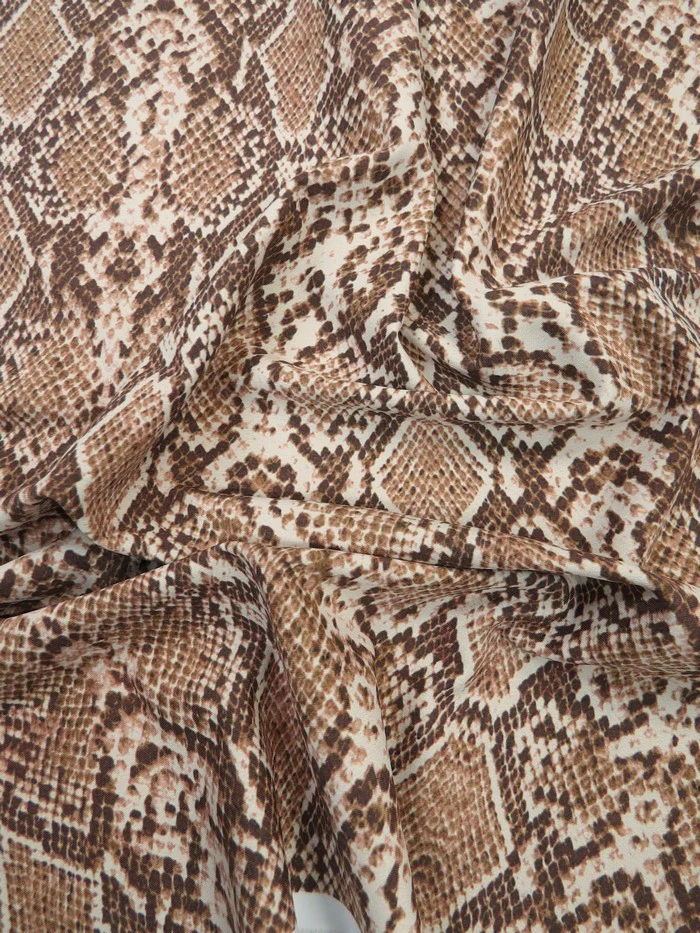 PRINTED SPANDEX FABRIC- COBRA CREAM - Image 3