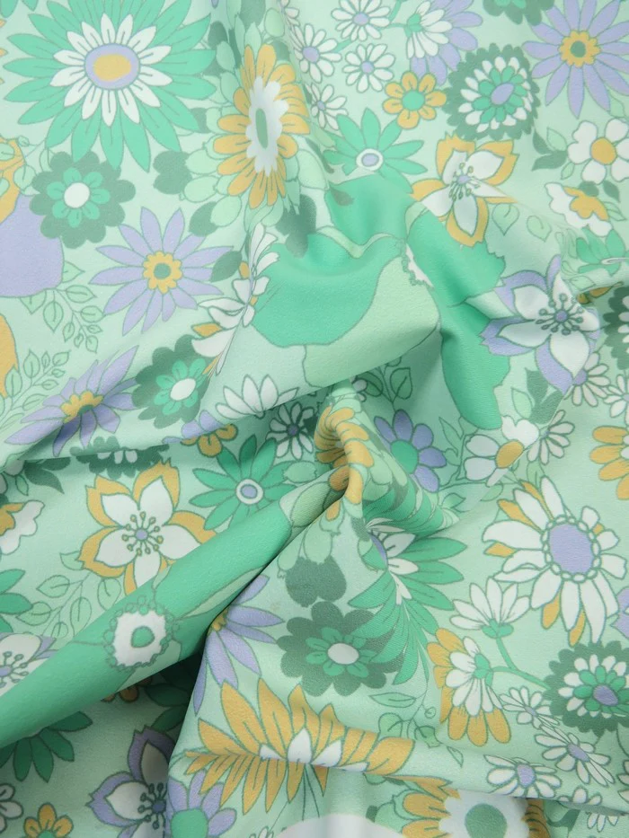 Printed Spandex Fabric – Flower Paradise - Image 2