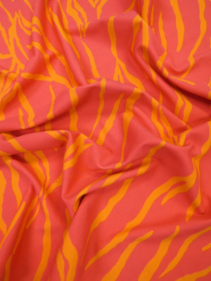 PRINTED SPANDEX FABRIC- NEON TIGER - Image 3