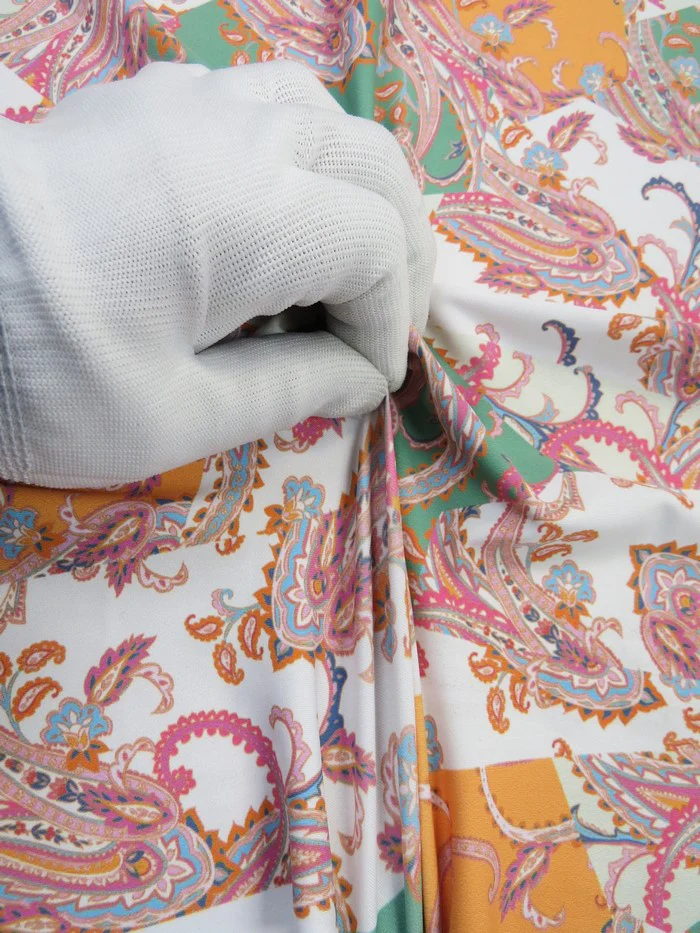 Printed Spandex Fabric – Paisley Freedom - Image 4