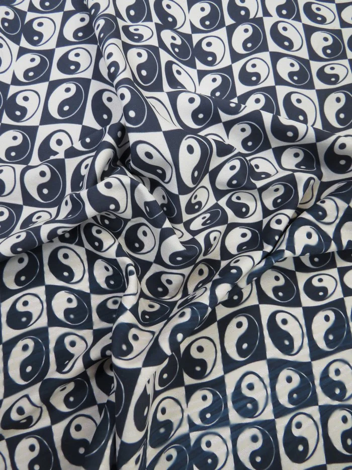 Printed Spandex Fabric – Ying & Yang - Image 2