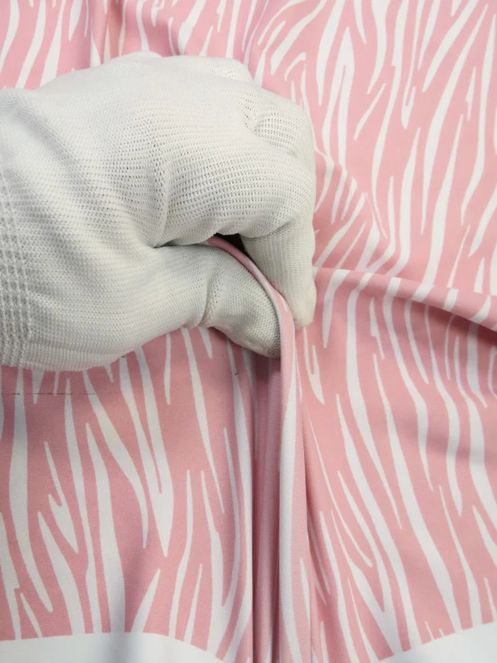 Printed Spandex Fabric – Zebra Pink - Image 3