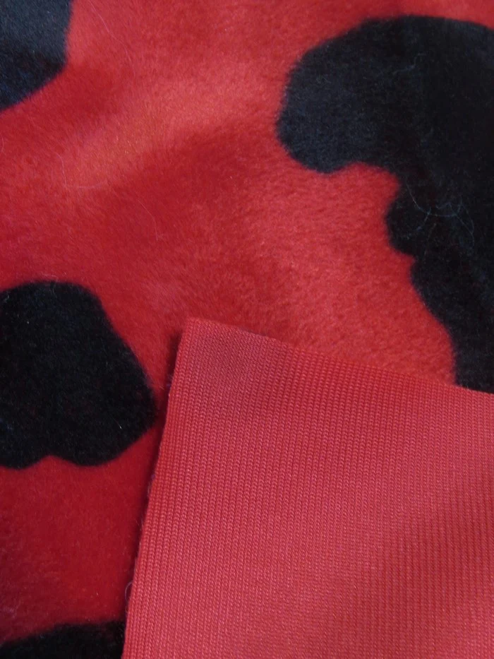 Purple/Black Velboa Cow Animal Short Pile Fabric / By The Roll - 50 Yards - Image 4