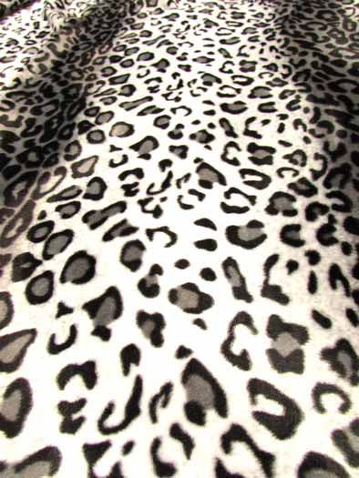 Purple/White Velboa Leopard Animal Short Pile Fabric / By The Roll - 50 Yards - Image 5