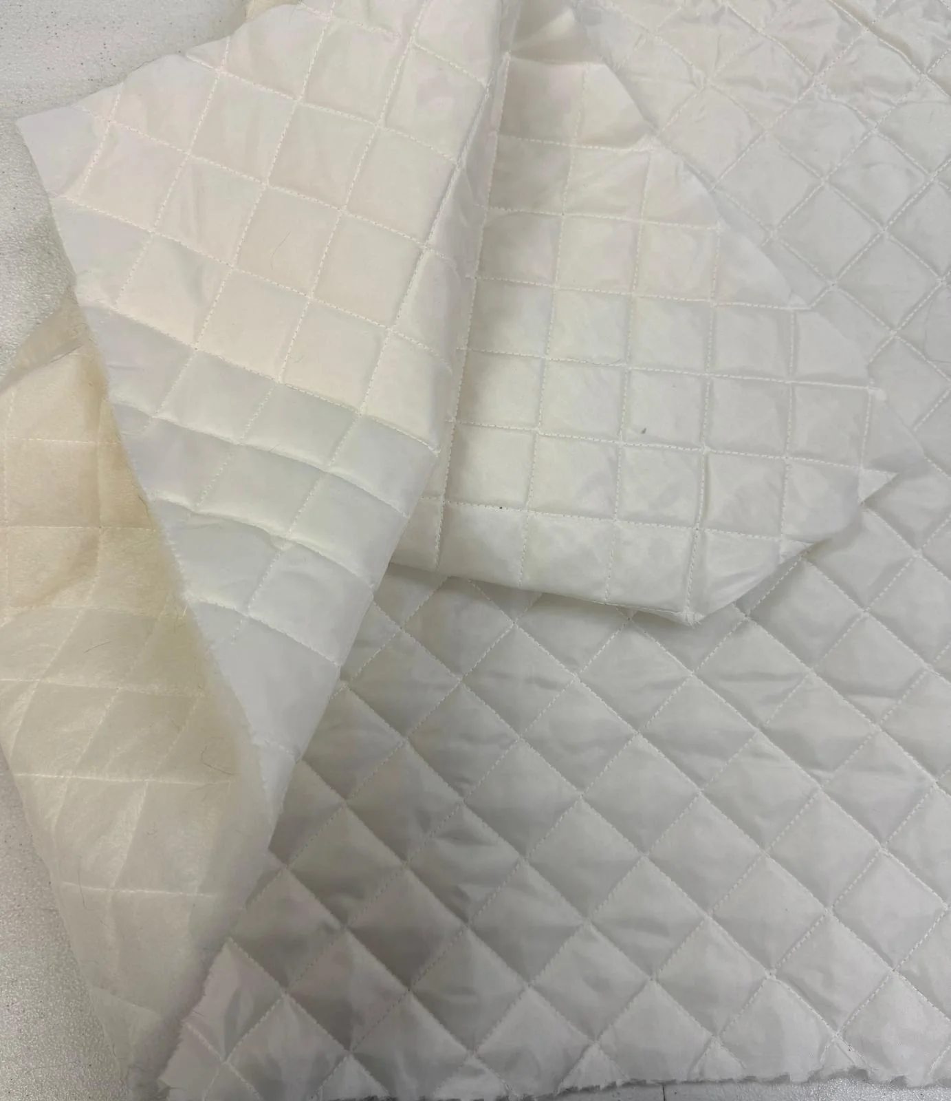 Quilted Polyester Batting Upholstery Fabric / Off-white / Sold By The Yard (Closeout) - Image 10