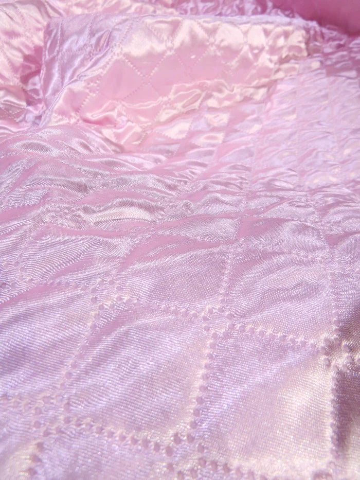 Quilted Stamped Diamond Batting Upholstery Fabric / Red / Sold By The Yard - Image 3