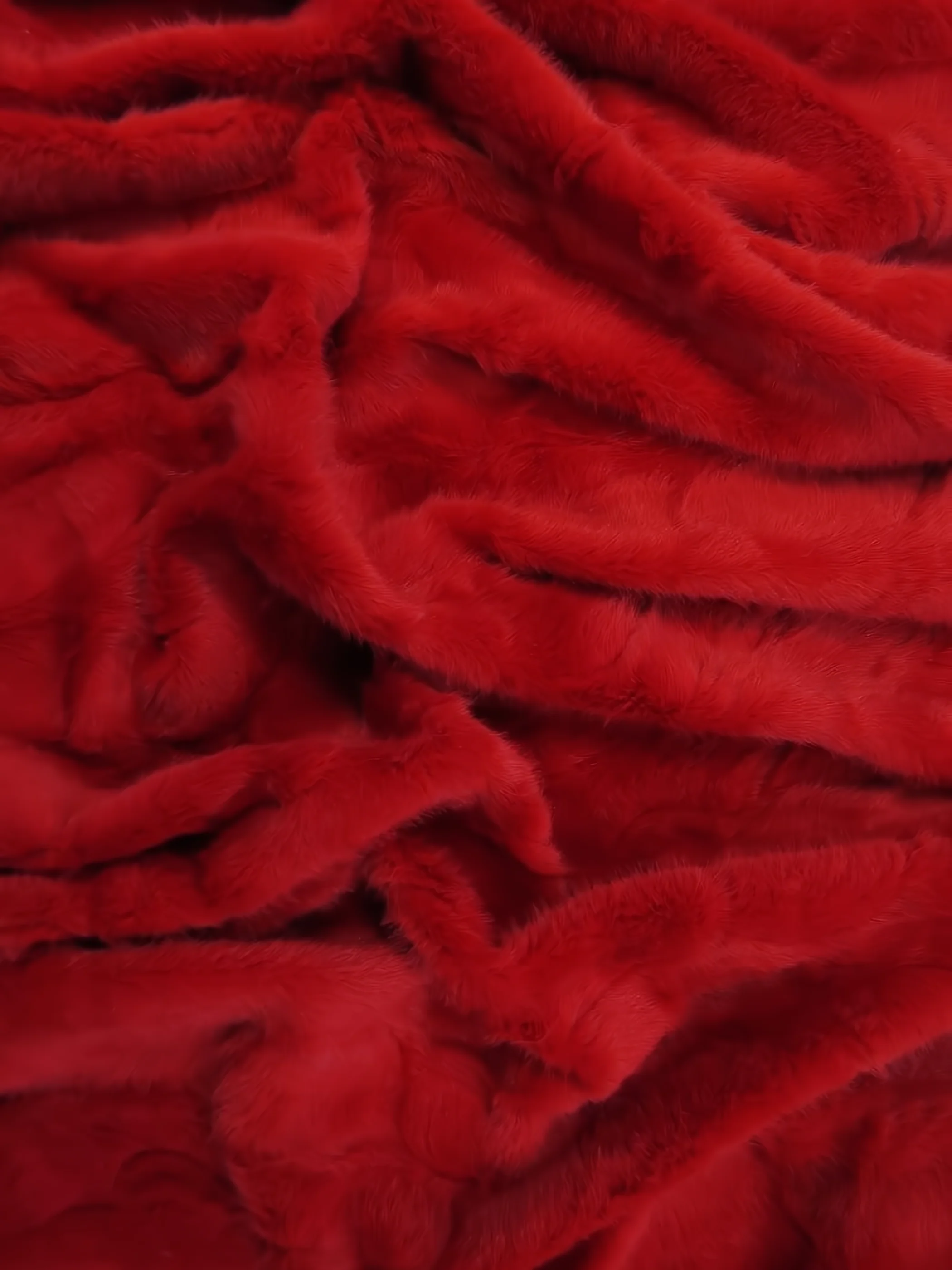 Bunny Rabbit Ultra Soft Snuggle Minky / Fire Red