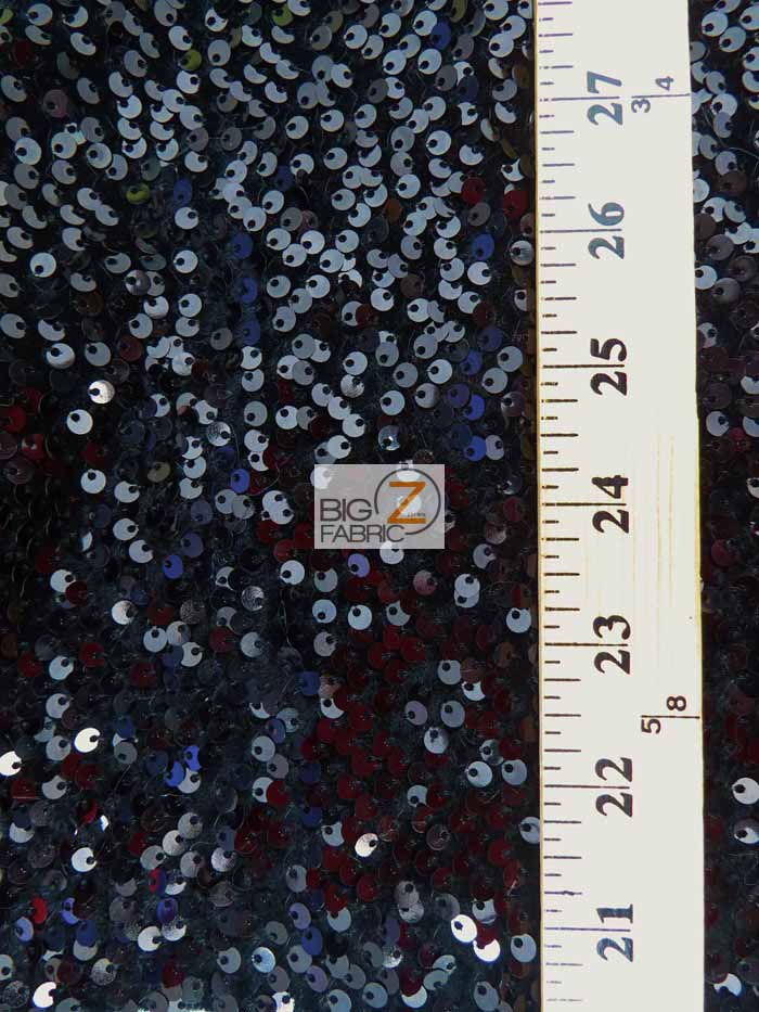 Rain Drop Sequin Stretch Velvet Fabric / Eggplant / Sold By The Yard Closeout!!! - Image 3