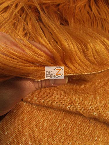 Royal Blue Solid Mongolian Long Pile Faux Fur Fabric / Sold By The Yard - Image 4