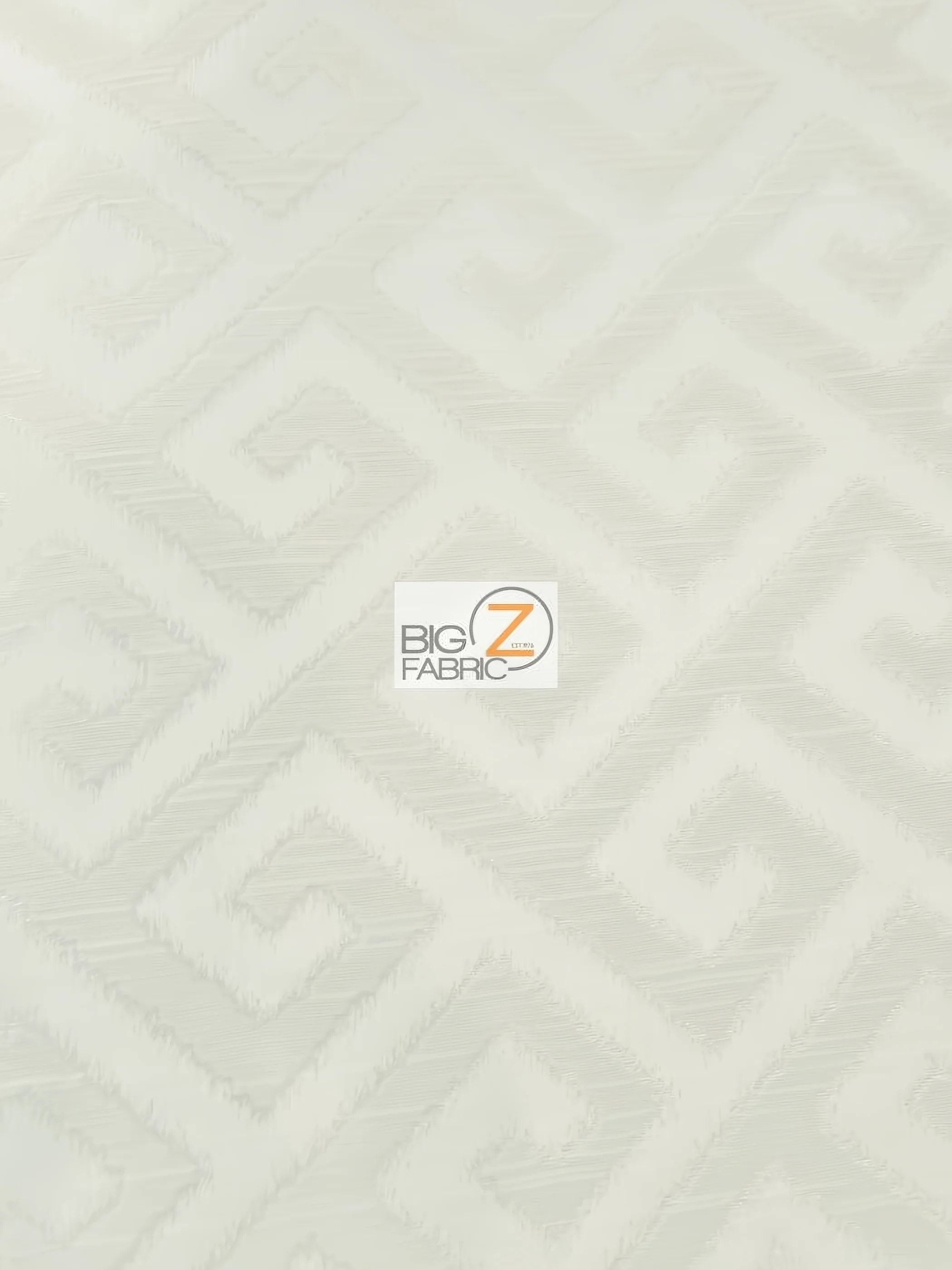 Royal Labyrinth Geometric Upholstery Fabric / Snow / Sold By The Yard