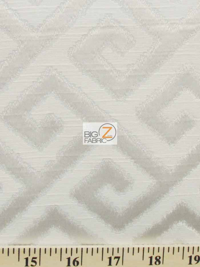 Royal Labyrinth Geometric Upholstery Fabric / Snow / Sold By The Yard - Image 2