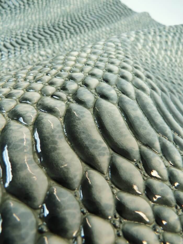Southern Brown Shiny 3D Serpent Snake Embossed Vinyl Fabric / Sold by the Yard - Image 4