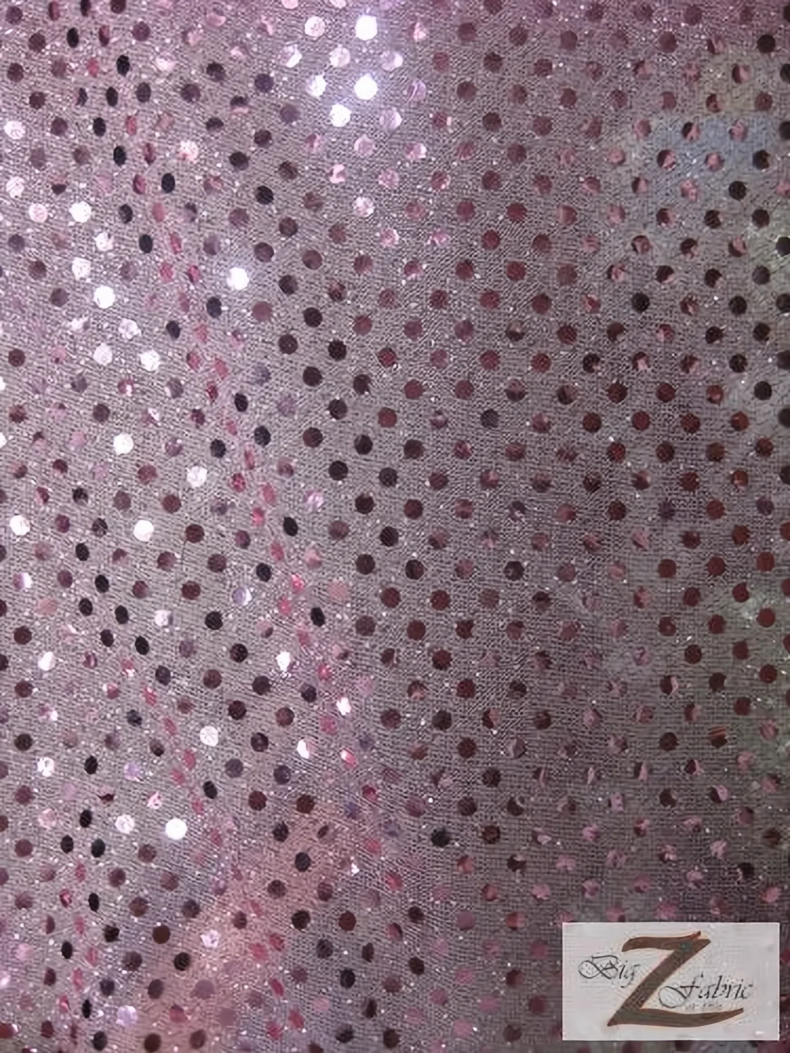 Small Dot Confetti Sequin Fabric / Pink / Sold By The Yard