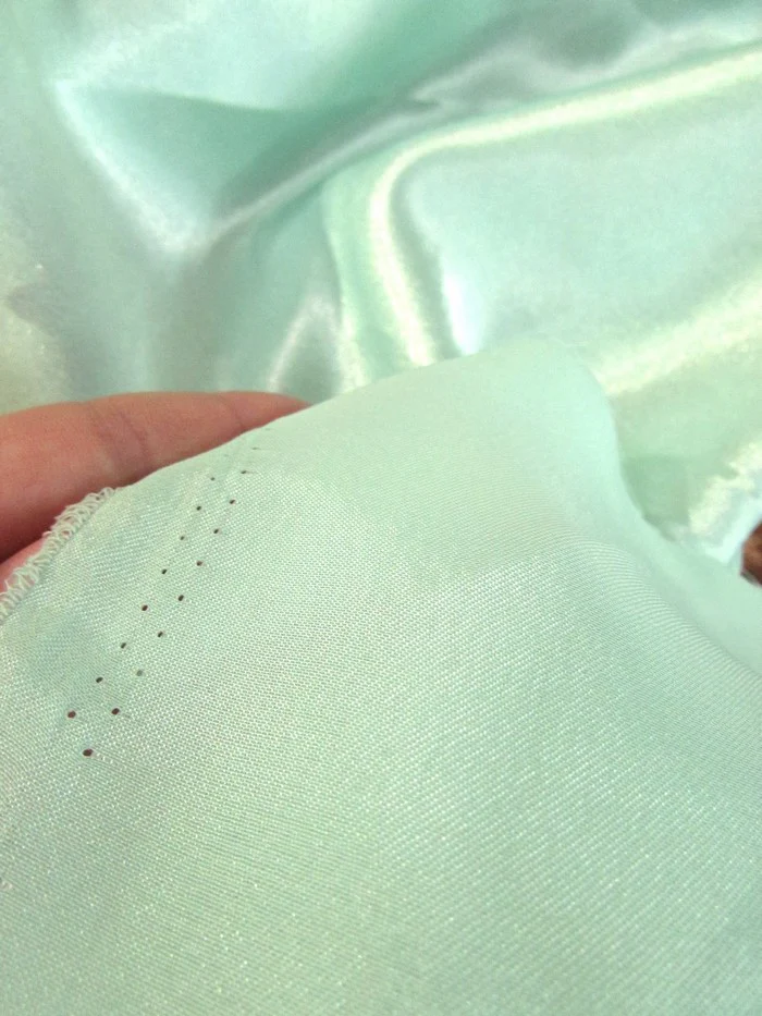 Solid Crepe Back Satin Fabric / Aqua / Sold By The Yard - Image 4