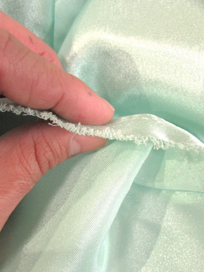 Solid Crepe Back Satin Fabric / Mint / Sold By The Yard - Image 3