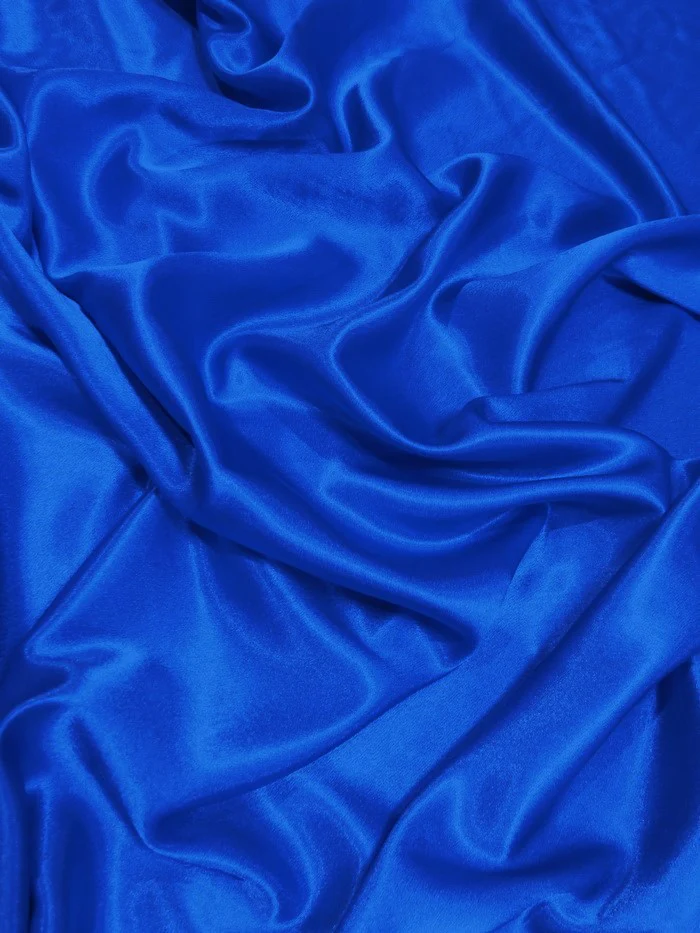 Solid Crepe Back Satin Fabric / Royal / Sold By The Yard