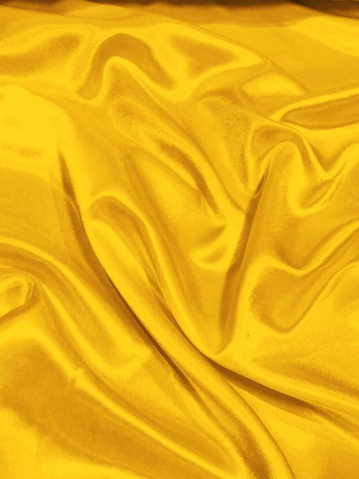 Solid Crepe Back Satin Fabric / Yellow / Sold By The Yard