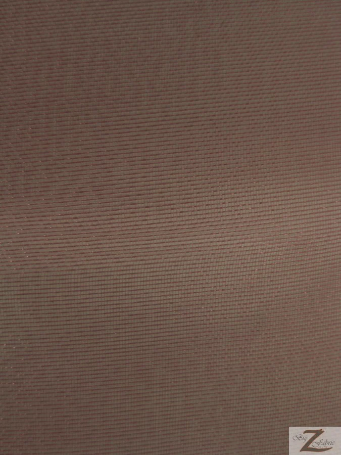 Solid Crystal Organza Fabric - 100 Yard Bolt - Brown
