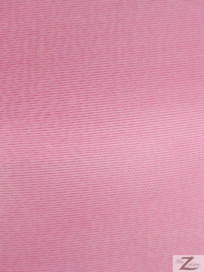 Solid Crystal Organza Fabric - 100 Yard Bolt - Bubble Gum