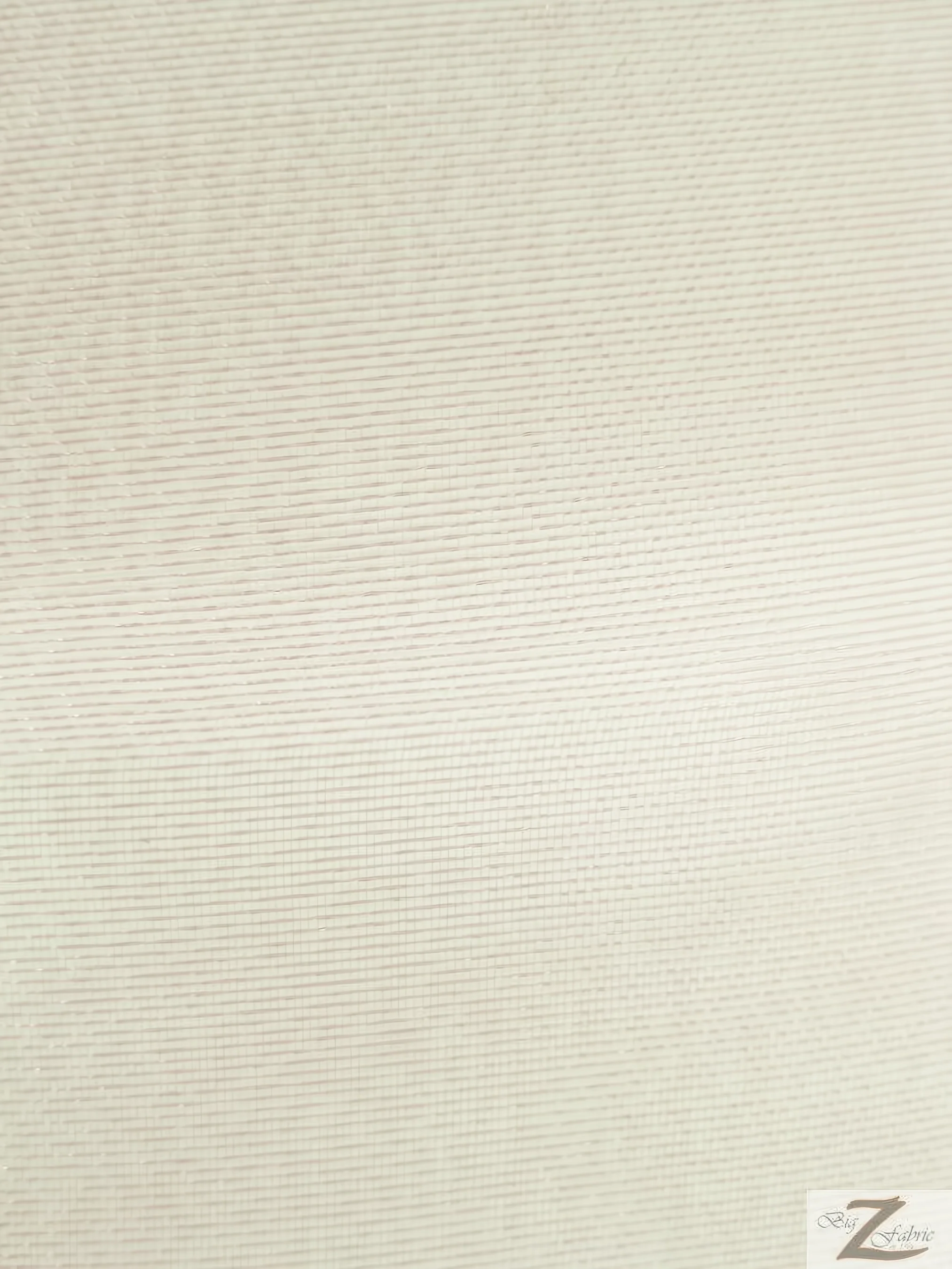 Solid Crystal Organza Fabric - 100 Yard Bolt - Ivory