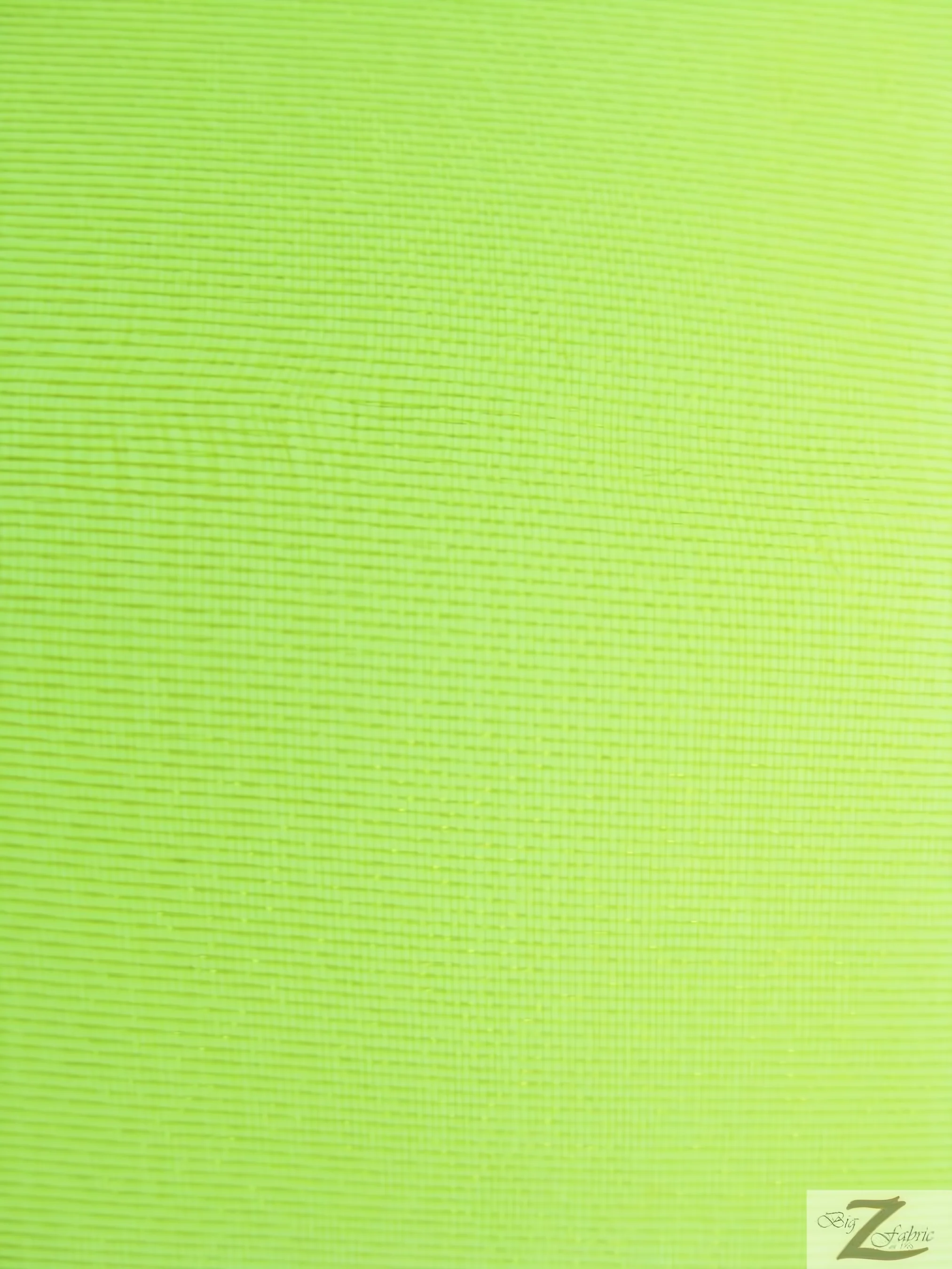 Solid Crystal Organza Fabric - 100 Yard Bolt - Lime