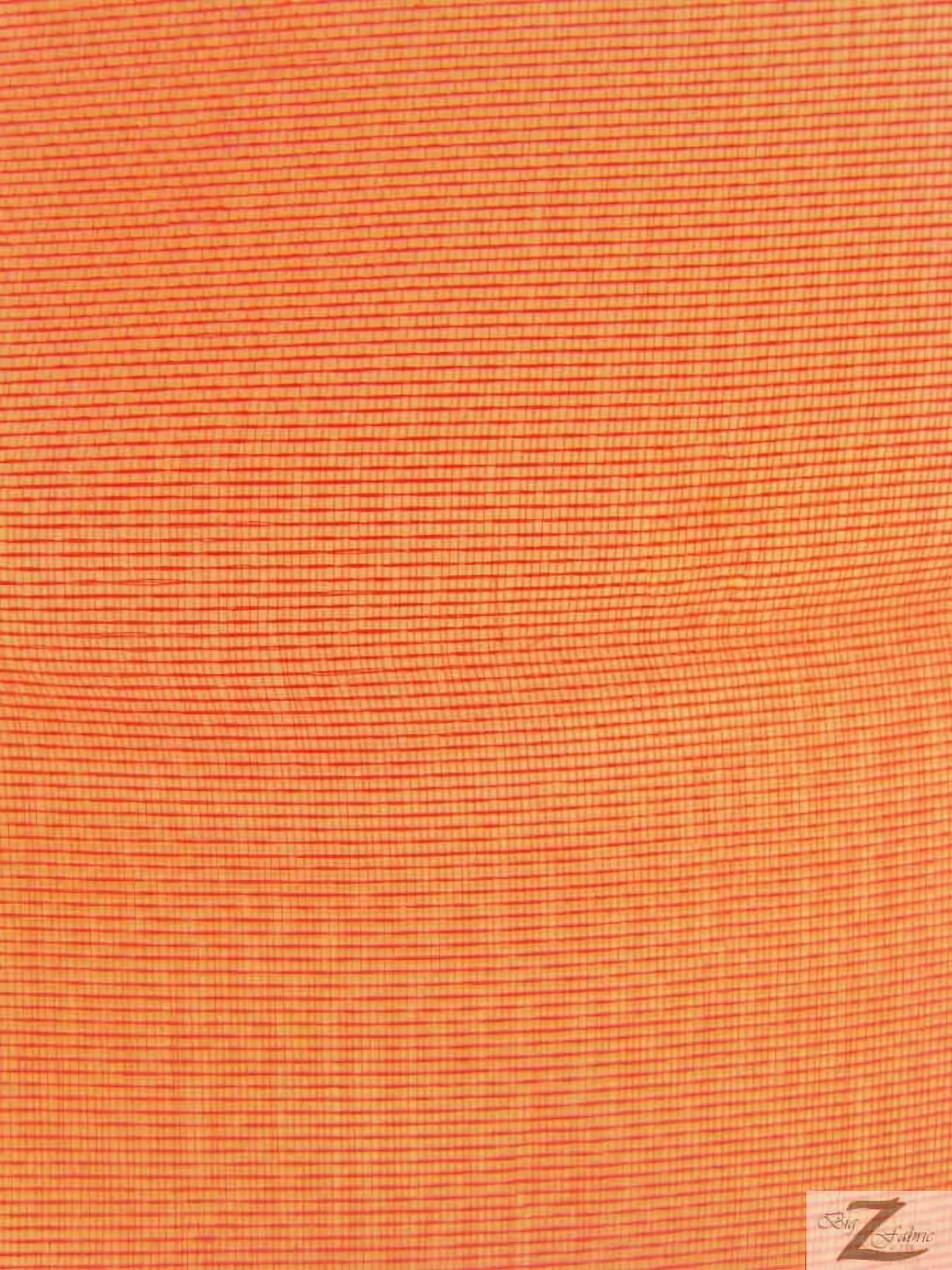 Solid Crystal Organza Fabric - 100 Yard Bolt - Orange