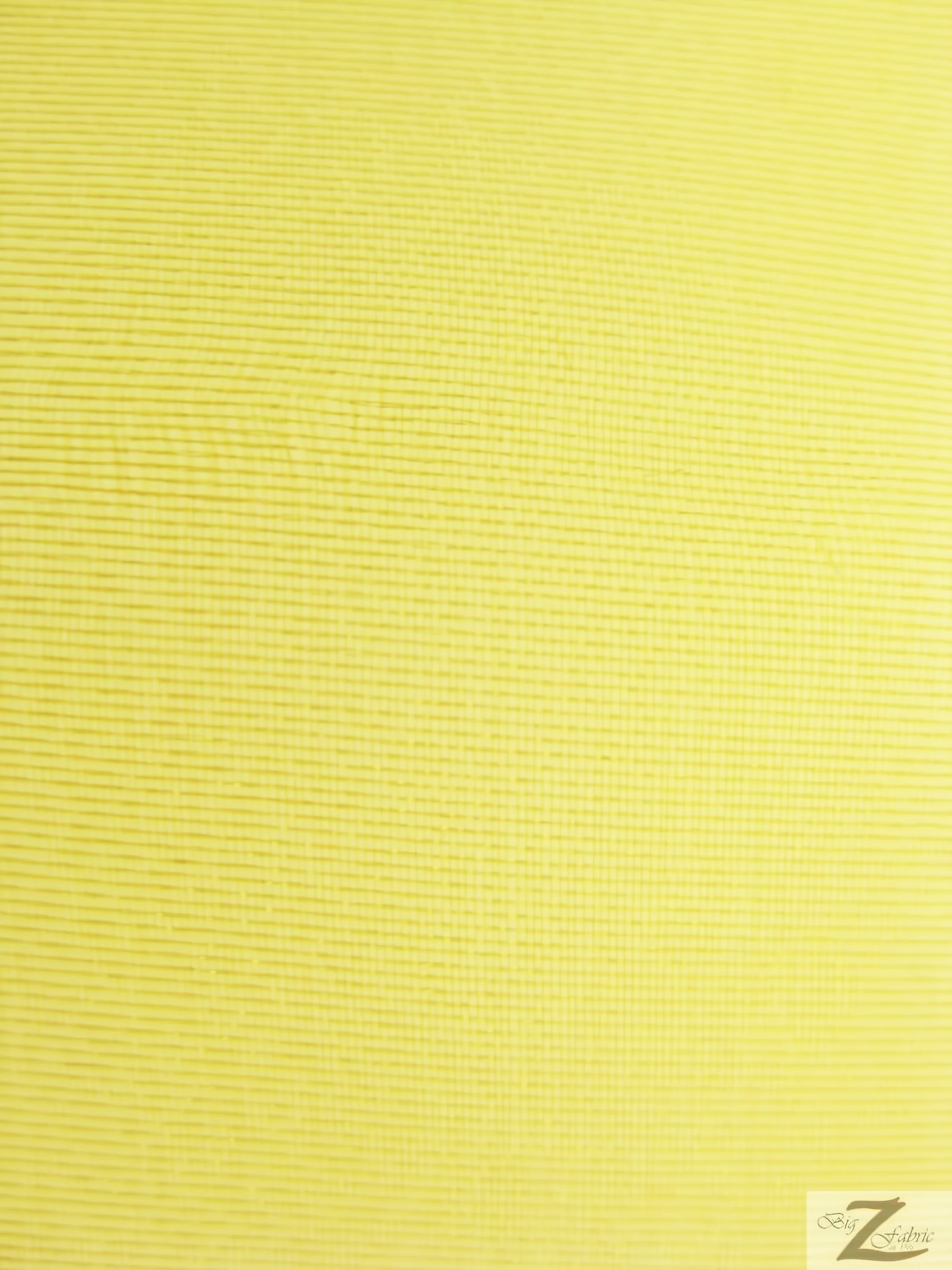 Solid Crystal Organza Fabric - 100 Yard Bolt - Yellow