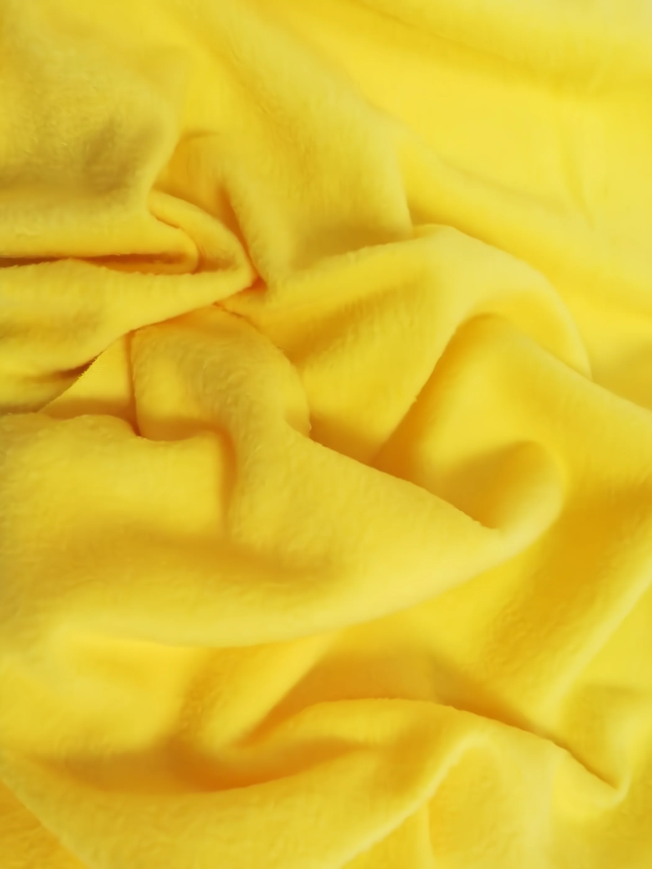Solid Fleece Fabric / Canary Yellow (Second Quality Goods)