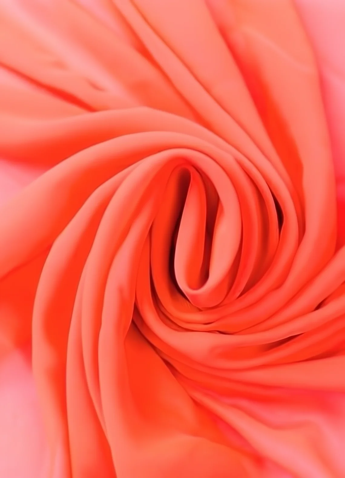 Solid Hi-Multi Chiffon Dress Fabric / Neon Coral / 40 Yard Roll