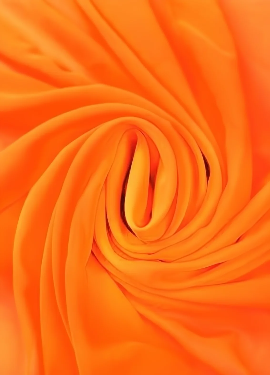 Solid Hi-Multi Chiffon Dress Fabric / Neon Orange / 60 Yard Roll