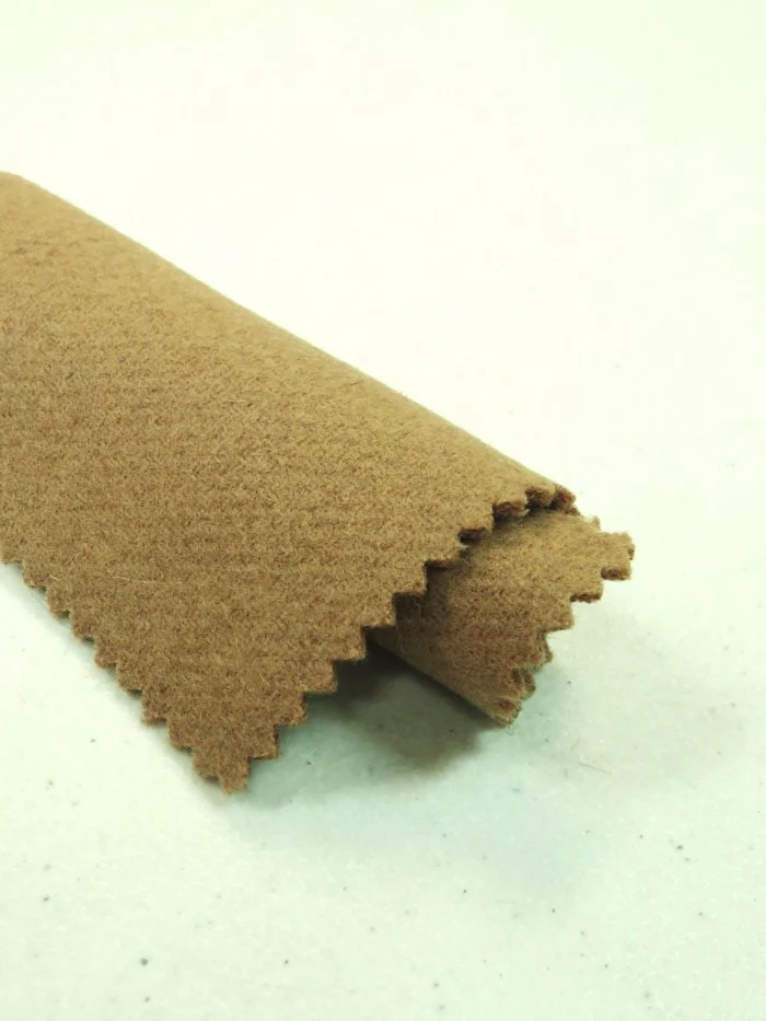 Solid Japanese Melton Wool - Tan(Japan Fuji Seiju) - By The Yard - Image 4