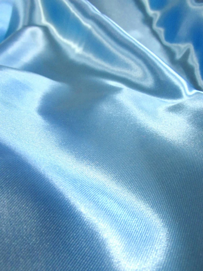 Solid Medium Weight Shiny Satin Fabric / Olive - Image 2