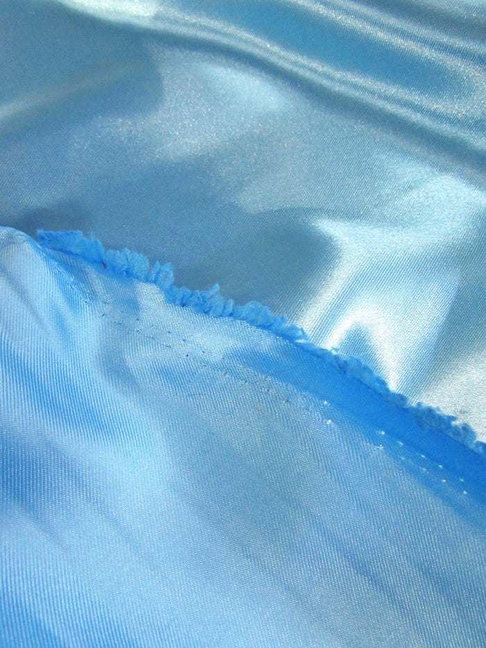 Solid Medium Weight Shiny Satin Fabric / Red - Image 4